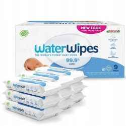 Waterwipes Bio Chusteczki Nasączane Czystą Wodą 9x60 sztuk