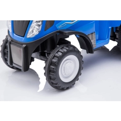 Traktor z przyczepą New Holland T7 Blue niebieski pojazd jeździk dla dziecka TO-MA