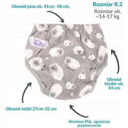 Majteczki treningowe Simed R.2 14-17 kg OWIECZKI majtki dla dziecka niezbędne w nauce korzystania z nocnika oraz samodzielnego ubierania