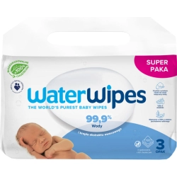 Waterwipes Bio Chusteczki Nasączane Czystą Wodą 3x60 sztuk