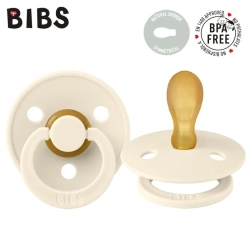 BIBS Colour Symmetrical IVORY Smoczek Uspokajający kauczuk Hevea rozmiar M dla dziecka 6-18 miesięcy