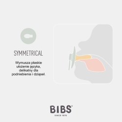 BIBS Colour Symmetrical IVORY Smoczek Uspokajający kauczuk Hevea rozmiar M dla dziecka 6-18 miesięcy