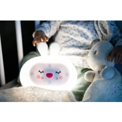 InnoGIO szumiąca lampka silikonowa dziecięca SLEEPY BUNNY GIO-134 miękka lampka nocna dla dziecka