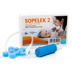 SOPELEK 2 aspirator do nosa + 10 filtrów jednorazowych