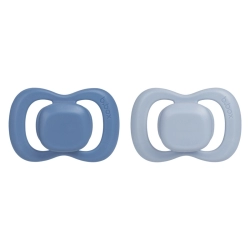 B.Box 2x smoczek symetryczny silikonowy 0-6 miesięcy Niebieski / Błękitny