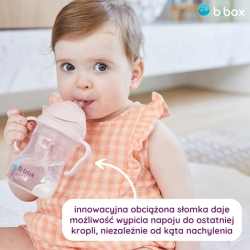 Bidon ze słomką b.box Różowy kubek 240ml