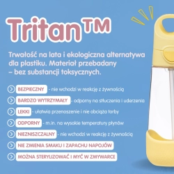 Butelka na wodę tritanowa ze słomką 600ml Lemon Twist B.BOX