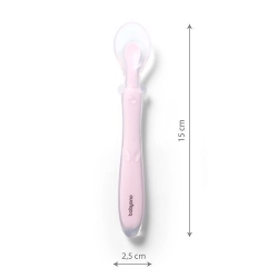 Miękka elastyczna łyżeczka silikonowa BabyOno 785/03 różowa