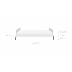 Bellamy LOTTA Latte łóżeczko 90x200 cm łóżko tapczanik