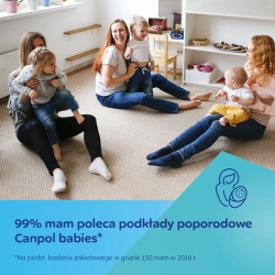 Wysokochłonne higieniczne podkłady poporodowe Canpol babies 73/003 10+2 sztuki Gratis