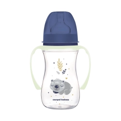 Butelka antykolkowa ze świecącymi uchwytami EasyStart 240 ml Canpol 35/237 Sleepy Koala Blue