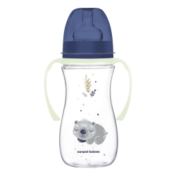 Butelka antykolkowa ze świecącymi uchwytami EasyStart 300 ml Canpol 35/238 Sleepy Koala Blue