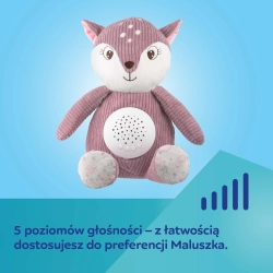 Pluszowy Jelonek z pozytywką i projektorem 3w1 Pink Canpol Babies 77/206