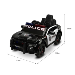 Dodge Charger Policja Black samochód pojazd na akumulator Toyz by Caretero