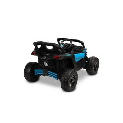 Pojazd akumulatorowy Can-Am BRP MAVERICK Blue samochód terenowy Buggy ATV 4 mocne silniki 4x 200 W 24V, oświetlenie LED, pilot