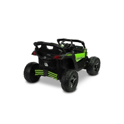 Pojazd akumulatorowy Can-Am BRP MAVERICK Green samochód terenowy Buggy ATV 4 mocne silniki 4x 200 W 24V, oświetlenie LED, pilot