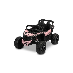 Pojazd akumulatorowy Can-Am BRP MAVERICK Light Pink samochód terenowy Buggy ATV 4 mocne silniki 4x 200 W 24V, oświetlenie LED, pilot