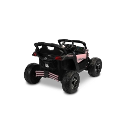 Pojazd akumulatorowy Can-Am BRP MAVERICK Light Pink samochód terenowy Buggy ATV 4 mocne silniki 4x 200 W 24V, oświetlenie LED, pilot