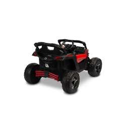 Pojazd akumulatorowy Can-Am BRP MAVERICK Red samochód terenowy Buggy ATV 4 mocne silniki 4x 200 W 24V, oświetlenie LED, pilot