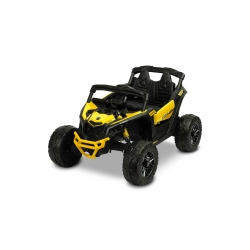 Pojazd akumulatorowy Can-Am BRP MAVERICK Yellow samochód terenowy Buggy ATV 4 mocne silniki 4x 200 W 24V, oświetlenie LED, pilot