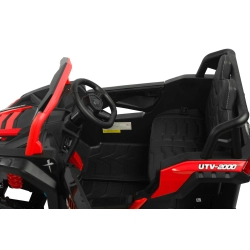 Pojazd akumulatorowy AXEL Red samochód terenowy UTV Buggy Toyz by Caretero 4 x silnik 45 W, oświetlenie LED