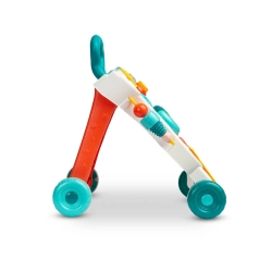 Zabawka edukacyjna pchacz dla dziecka Muzyczny Turquoise + znikopis