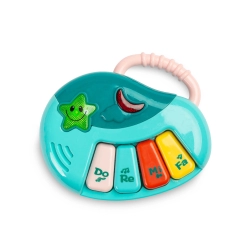 Zabawka edukacyjna pchacz dla dziecka Muzyczny Turquoise + znikopis