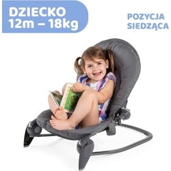 Chicco leżaczek dziecięcy HOOPLA Moon Grey leżak dla dziecka do 18 kg