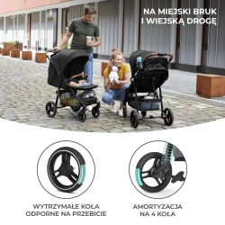 Kinderkraft Grande Plus Black wózek spacerowy