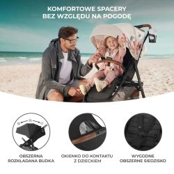 Kinderkraft Grande Plus Black wózek spacerowy