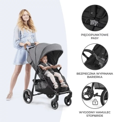 Kinderkraft Grande Plus Black wózek spacerowy