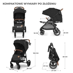 Kinderkraft Grande Plus Black wózek spacerowy