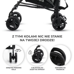 Kinderkraft TIK Grey wózek spacerowy dla dziecka