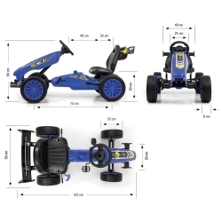 Milly Mally gokart na pedały ROCKET Navy pojazd dla dziecka