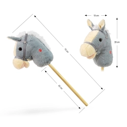 Hobby Horse Koń na kiju Grey Milly Mally 6089 konik na patyku