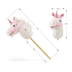 Hobby Horse Koń na kiju White Milly Mally 6086 konik na patyku