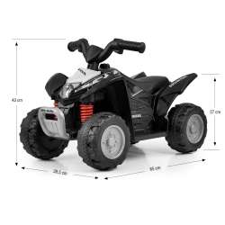 Pojazd na akumulator Quad Honda ATV Black Milly Mally jeździk dla dziecka