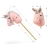 Hobby Horse Koń na kiju Light Pink Milly Mally 6084 konik na patyku