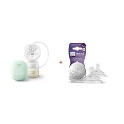 Avent Philips Laktator elektryczny SCF323/11 elektroniczny odciągacz mleka z butelką 125 ml + 2 smoczki GRATIS SCY962/02