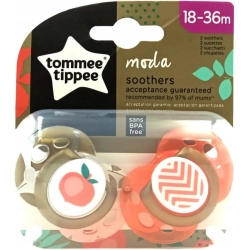 Tommee Tippee 2x smoczek uspokajający dla dziecka 18-36m MODA