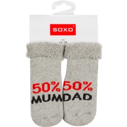 SOXO Skarpety dziecięce 50% MUM 50% DAD