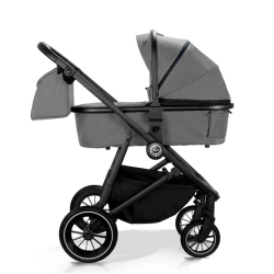 Milu Kids TIBI Dark Grey wózek wielofunkcyjny 2w1 gondola + spacerówka