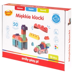 Miękkie klocki edukacyjne 50 el. Smily Play SP84943