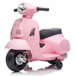 Scooter Piaggio Vespa Pudrowy Róż pojazd akumulatorowy jeździk skuter z napędem elektrycznym Sun Baby J04.003.1.2