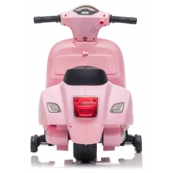 Scooter Piaggio Vespa Pudrowy Róż pojazd akumulatorowy jeździk skuter z napędem elektrycznym Sun Baby J04.003.1.2