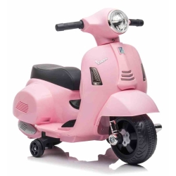 Scooter Piaggio Vespa Pudrowy Róż pojazd akumulatorowy jeździk skuter z napędem elektrycznym Sun Baby J04.003.1.2