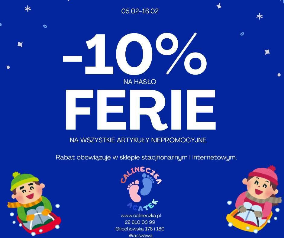 Ferie Rabat -10% na zakupy